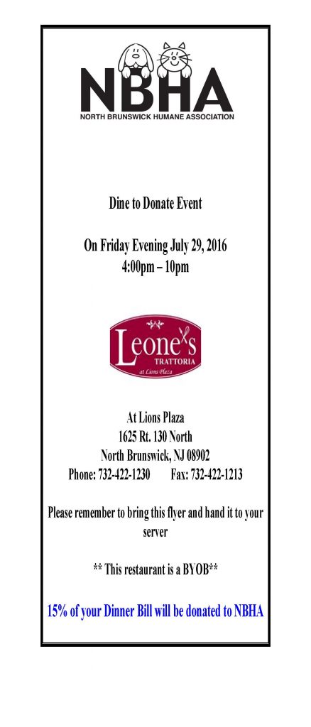 Dine to Donate Event - Leones