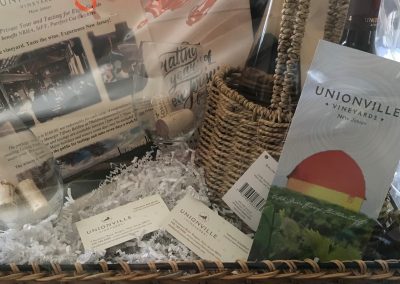 NBHA Tricky Tray Wine Tasting Unionville Vineyards basket